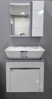 روشویی کابینتی سفید طوسی رویه سفید 50در35 فول ست