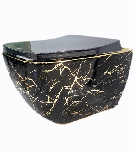 والهنگ مشکی طلائی لوکس کد118 مدل ساترون فلت